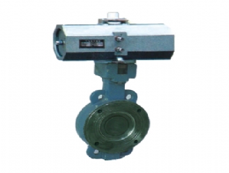 Pneumatic clamping type butterfly valve